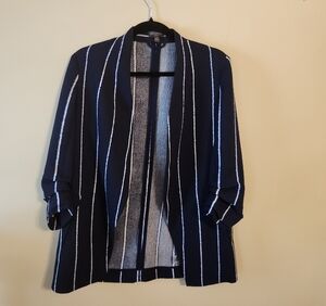 The Limited "The LEXIE"Navy and White Striped Blazer